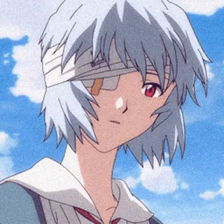 😔 Rei Ayanami Neon Genesis Evangelion anime, girl, manga, character, rei ayanami, evangelion telegram sticker