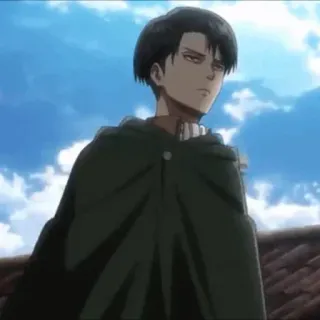 ☕ Levi Ackerman Attack on Titan Anime, Ataque a los Titanes, Levi Ackerman, Personaje telegram sticker