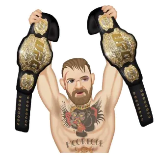 🙌 Conor McGregor MCGREGOR UFC, MMA, combat, champion, combattant, sport, tatouage, Conor McGregor telegram sticker