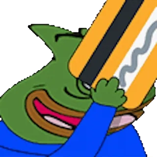 💳 Pepe the Frog Pepe, rana, panino, meme whatsapp sticker