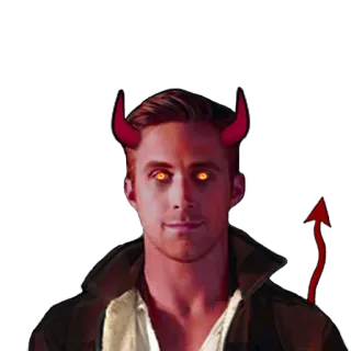 😈 duivel, slecht, hoorns, staart, demon whatsapp sticker