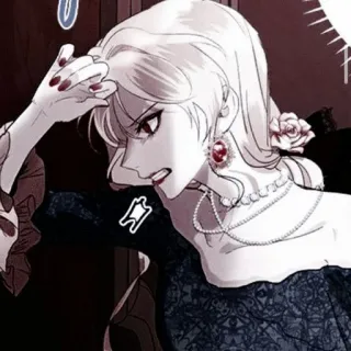 ⛩ kobieta, gniew, ilustracja, postać, manhwa, osoba, portret telegram sticker