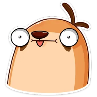 😝 Kartun, Lucu, Stiker, Binatang, Konyol, Anjing, Humor telegram sticker