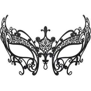 🤘 mask, masquerade, black, ornate, festival telegram sticker