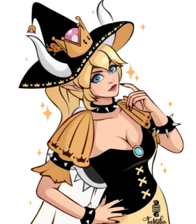 🧙‍♀ Bowsette Bowsette, Nintendo, Fanart, Videojuego, Personaje, Pegatina telegram sticker