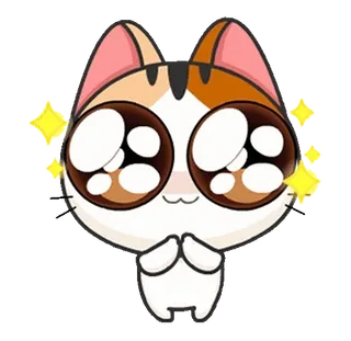 ⭐ gato, fofo, kawaii, adesivo, desenho animado, animal, animal de estimação whatsapp sticker