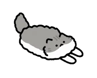 🧐 gato, animal, lindo, gris, gatito, mascota, adorable telegram sticker