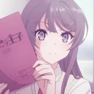 🙂 Mai Sakurajima Rascal Does Not Dream of Bunny Girl Senpai Anime, Bunny Girl, Schoolmeisje, Schattig, Sakurajima Mai telegram sticker