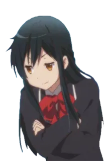 😏 Anime, Charakter, Mädchen, Schuluniform telegram sticker