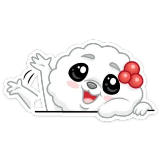 👋 милый, собака, каваий, мультик, пушистый, щенок telegram sticker