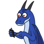 📱 dragon, cartoon, funny, character, animation telegram sticker