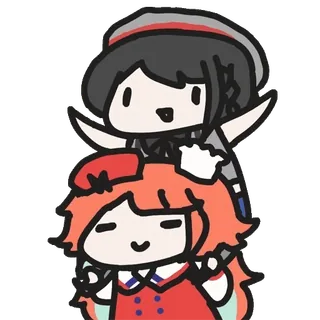 🐦 chibi, cartoon, anime, digital art, illustration, cute, vtuber telegram sticker