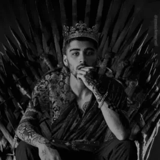 ⚖ Zayn Malik Game of Thrones Зейн Малик, Игра престолов, корона, трон, король telegram sticker