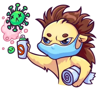 Голубоглазый Ёжик whatsapp stickers