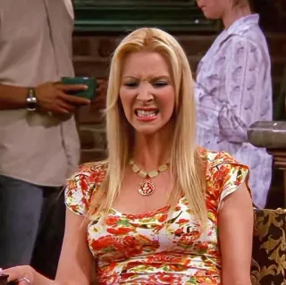 😤 Phoebe Buffay Friends Phoebe, Friends, Série TV, Comédie, Sitcom, Lisa Kudrow, Tête drôle whatsapp sticker