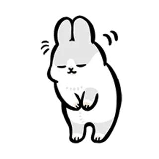 😋 兔子, 动物, 可爱, 卡哇伊, 角色 telegram sticker