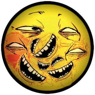 🤤 Emoji, Straszne, Twarz, Horror, Meme, Uśmiech, Dziwne whatsapp sticker