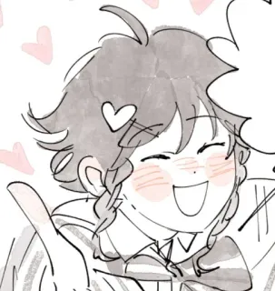 🌟 Cartoon, Süß, Herzen, Anime, Kawaii, Zeichnung telegram sticker