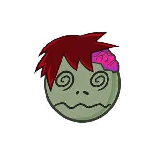 😵 좀비, 언데드, 괴물, 뇌, 할로윈, 만화, 생물 telegram sticker