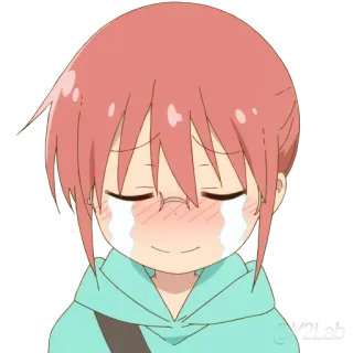 😭 Kobayashi Miss Kobayashi's Dragon Maid anime, khóc, buồn, Kobayashi, Dragon Maid, kawaii, nhãn dán telegram sticker