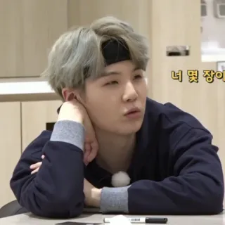 🐟 Suga 너 몇 장이 kpop, bts, suga, coreano, intrattenimento, musica telegram sticker