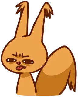 😒 wiewiórka, zwierzę, kreskówka, śmieszne, słodkie telegram sticker