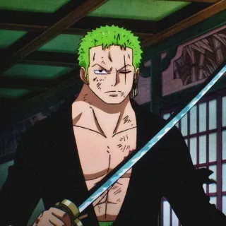 ⚔️ Zoro One Piece Anime, Schwert, Krieger, Action, One Piece telegram sticker