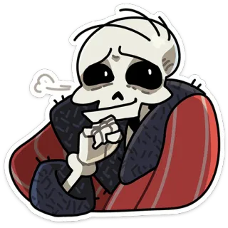 💀 scheletro, cartone animato, personaggio, adesivo, spaventoso, scheletro, ossa telegram sticker