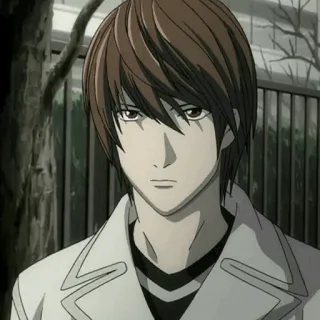 ⚖ Light Yagami Death Note Animé, Manga, Protagoniste, Étudiant, Intelligent telegram sticker