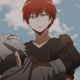 🥺 Karma Akabane Assassination Classroom Anime, Junge, Karma Akabane, Assassination Classroom, rote Haare telegram sticker