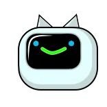 🙅‍♂️ robot, lindo, androide, dibujo animado, digital, mascota, icono, amigable whatsapp sticker