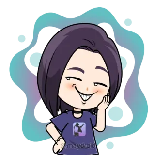😏 @maydroid cartoon, character, maydroid, woman, person, art telegram sticker