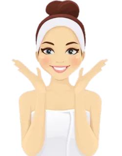 💆‍♀ Frau, Schönheit, Hautpflege, Handtuch, Stirnband whatsapp sticker