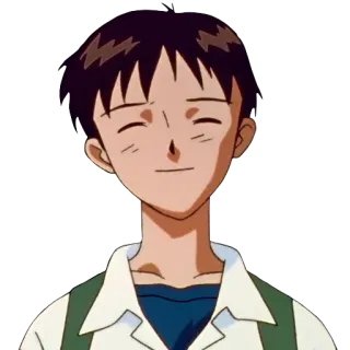 😊 Shinji Ikari Neon Genesis Evangelion anime, eva, nerv, pilot, evangelion telegram sticker