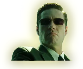 😎 Agent Smith The Matrix Agent Smith, Matrix, Film, Science Fiction, Cyberpunk whatsapp sticker
