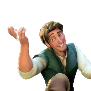 🤙 Flynn Rider Tangled Disney, Công chúa tóc mây, Flynn Rider, Phim hoạt hình, Nhân vật telegram sticker