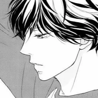 🐱 Anime, Manga, Ritratto, Personaggio, Monocromatico, Illustrazione telegram sticker