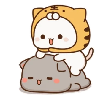 ☺️ 고양이, 귀여운, 만화, 동물, 호랑이 whatsapp sticker