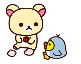 🐻 Rilakkuma ริลัคคุมะ, หมี, คาวาอิ, การ์ตูน, น่ารัก, สัตว์, สีเหลือง telegram sticker