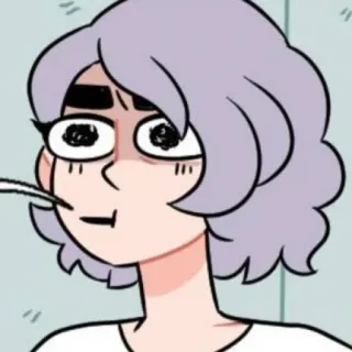 ☁️ cartone animato, donna, ritratto, illustrazione, personaggio telegram sticker