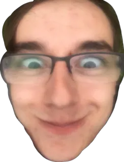 😳 cara, hombre, gafas, retrato, meme, divertido, persona telegram sticker