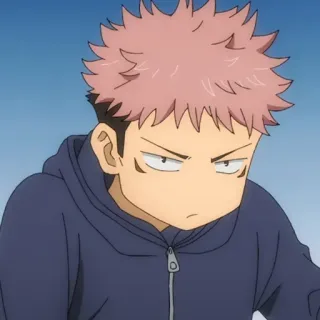 🍃 Yuji Itadori Jujutsu Kaisen anime, Jujutsu Kaisen, Yuji Itadori, cartoon, manga telegram sticker