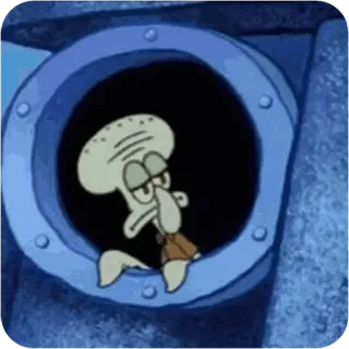 😴 Squidward Spongebob Squarepants Squidward, Spongebob, cartoon, mood, window, character whatsapp sticker