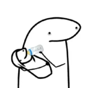 ⭐️ người que, em bé, bình sữa, dễ thương, cho con bú telegram sticker