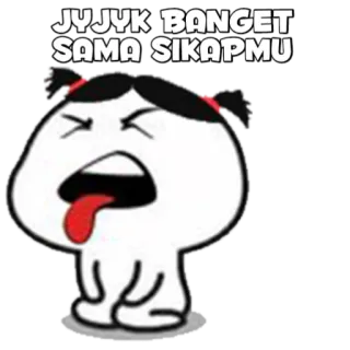 🍡 JIJYK BANGET SAMA SIKAPMU dégoût, agacement, expression, dessin animé, personnage, réaction telegram sticker