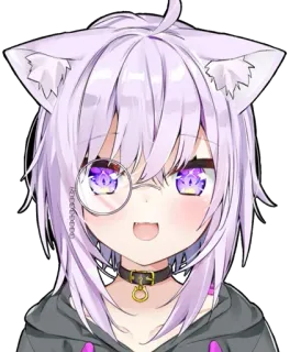 Nekomata Okayu @Anak_kucing_stiker whatsapp stickers