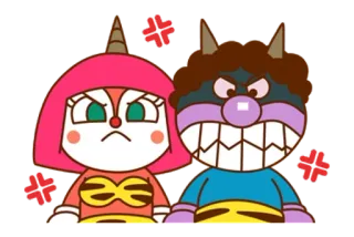 🐼 Kreskówka, Zły, Demony, Ilustracja, Naklejka telegram sticker