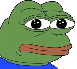 🐸 Pepe the Frog pepe, 青蛙, 表情包, 网络迷因, 伤心 telegram sticker