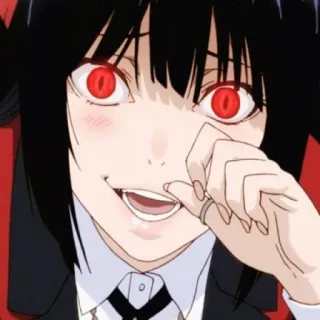 ♣️ Yumeko Jabami Kakegurui anime, kakegurui, yumeko, jabami, gambling, red eyes telegram sticker