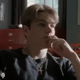 ☣ Matt Damon actor, celebrity, portrait, person telegram sticker